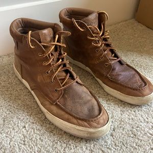 Polo Ralph Lauren Brown Leather Sneaker/Boot Hybrid